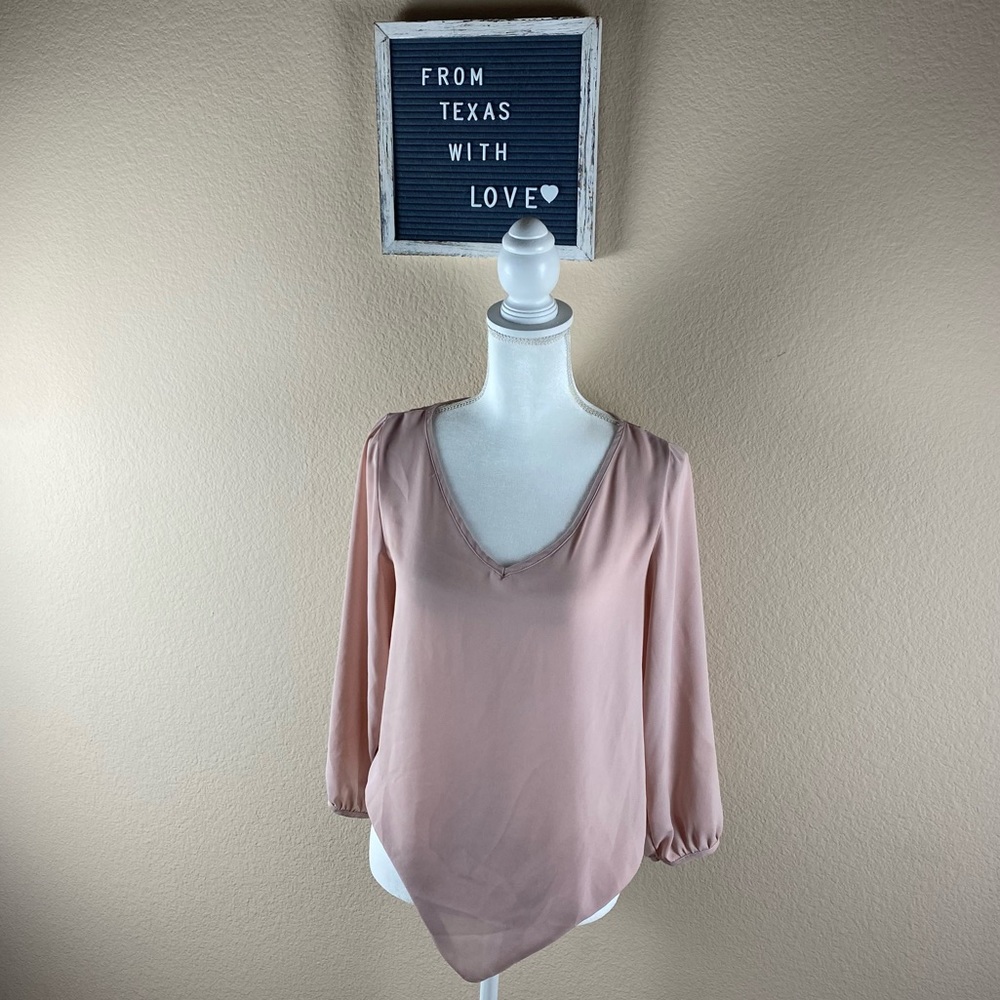 Philosophy Women’s 3/4 Sleeve Nude Top Sz Small